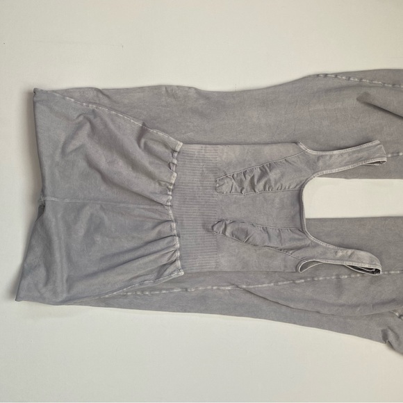 NWOT free people good karma flared onesie in ice grey - Picture 4 of 12
